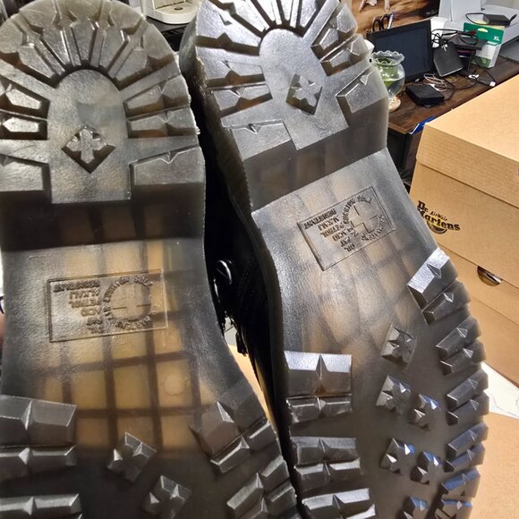 Dr Martens 1461 3-Eye Hardware Oxford Shoes Black Leather Men Size 10 NEW - Picture 8 of 9